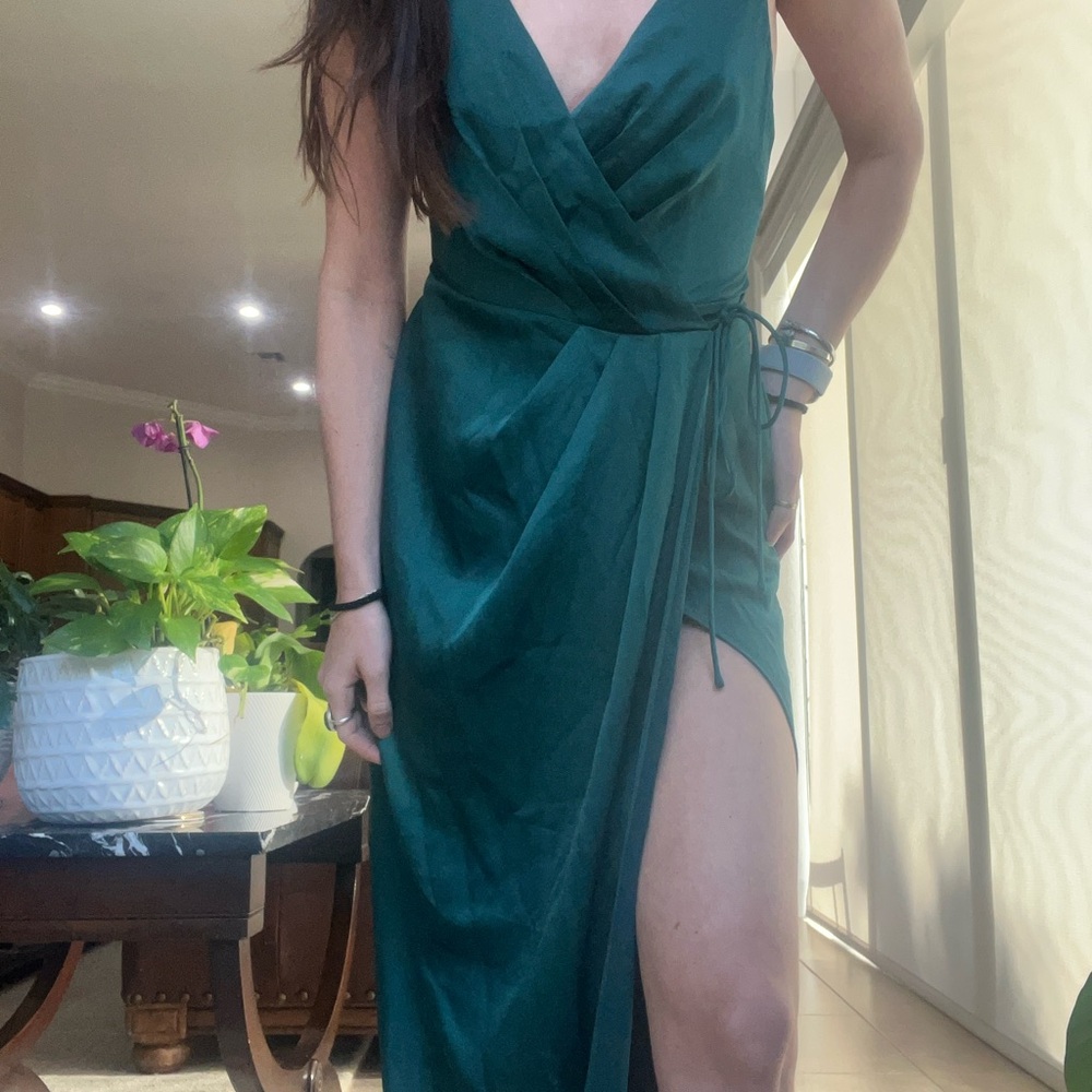 Elegant Green Wrap Dress from NBD